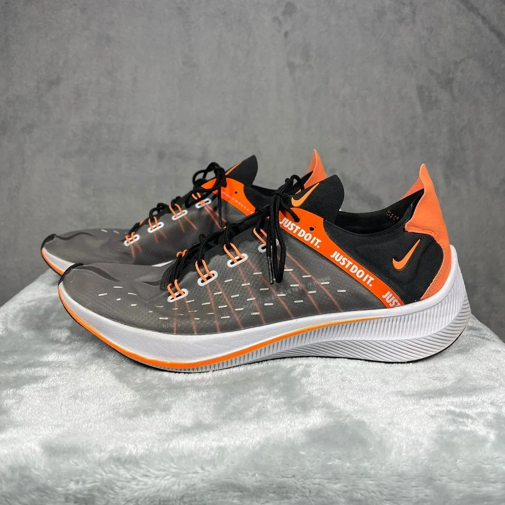 Nike EXP-X14 Mens Size 13 Grey Orange Just Do It Running Shoes AO3095-001